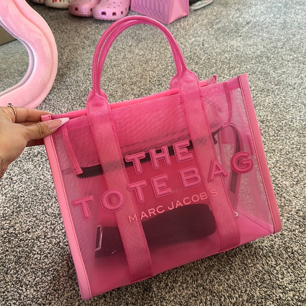 Marc Jacobs Vibrant Pink Transparent Tote